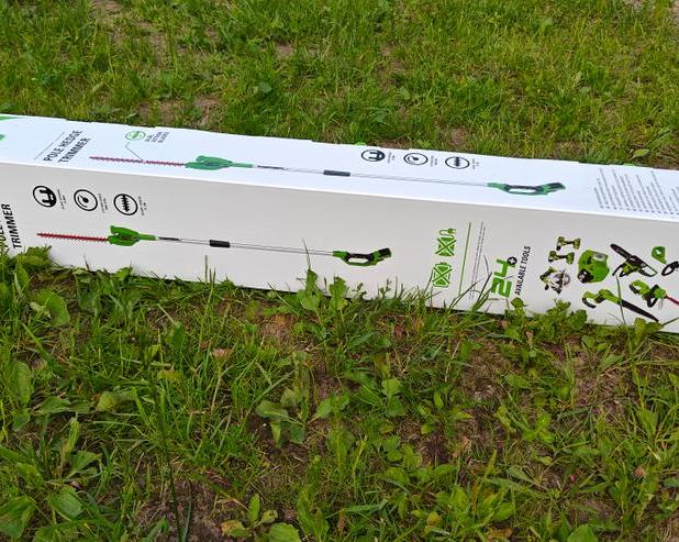 Безопасно ограничил деревья по высоте: обзор штангового кустореза Greenworks G24PH51 на 24V